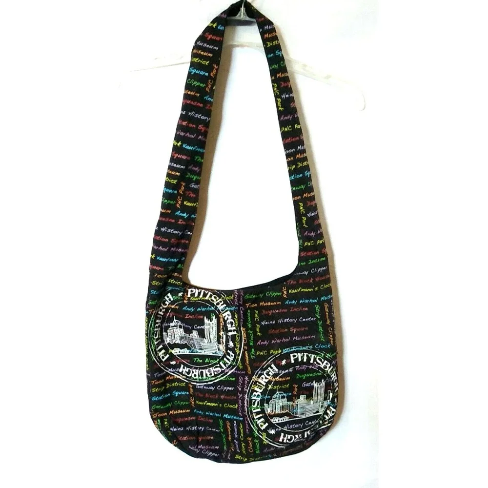 NWOT Crossbody Tote Shoulder Bag with City of Pittsburgh PA City Attractions
